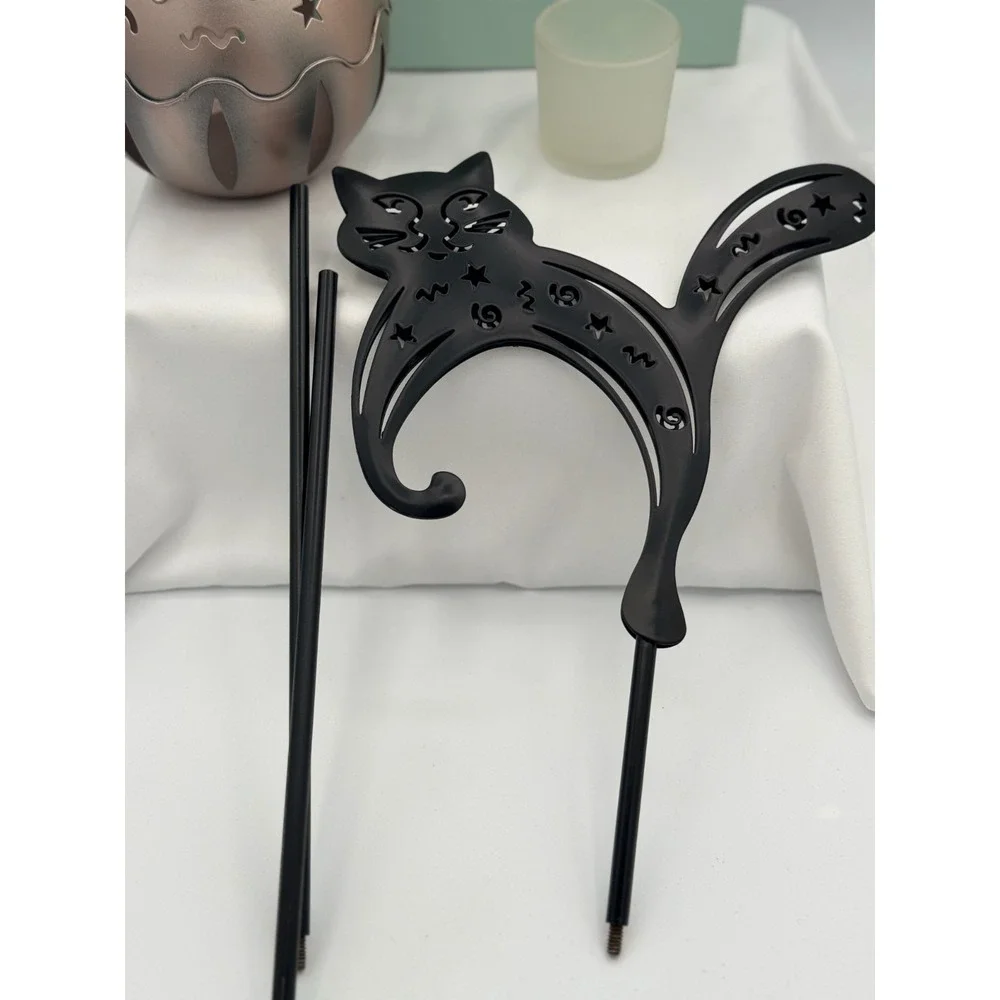 Partylite P7575 Pumpkin Spike Candle Holder - NEW Open Box - Metal Pumpkin